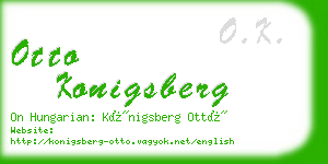 otto konigsberg business card